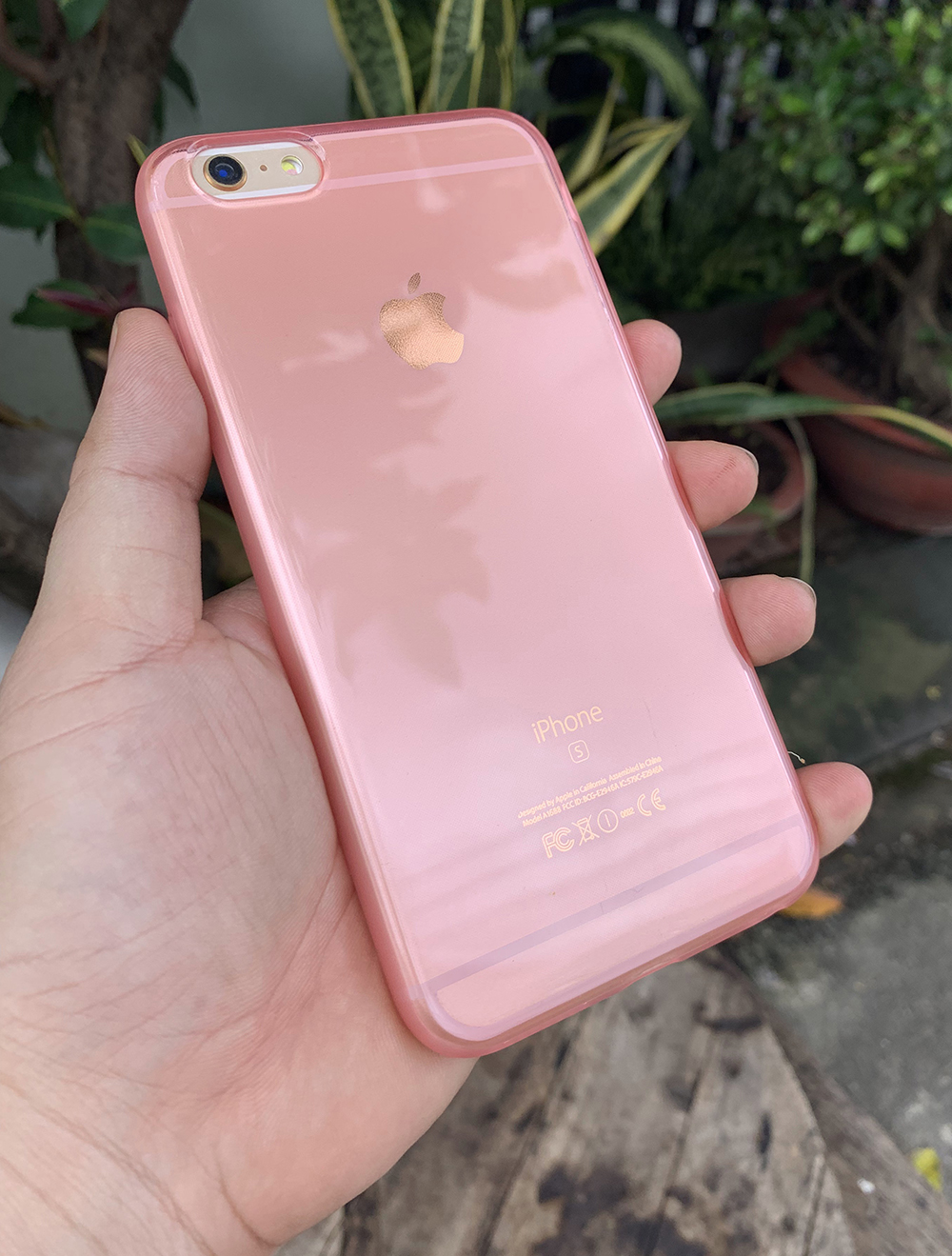 Ốp lưng dẻo cao cấp dành cho iPhone 6 plus / iPhone 6s plus - Màu hồng mờ