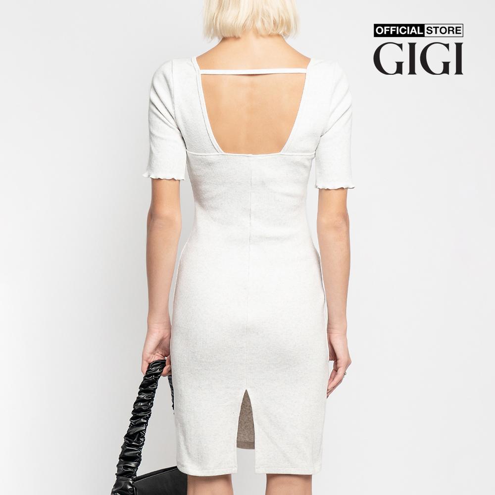 GIGI - Đầm bút chì tay ngắn cổ vuông hở lưng thời trang G2101D221154-00