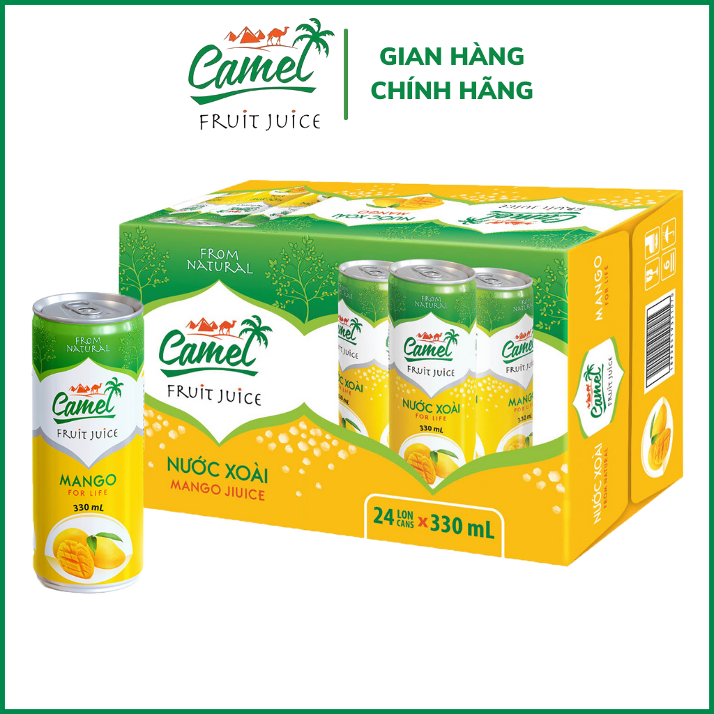 Nước ép xoài Camel thùng 24 lon x 330ml