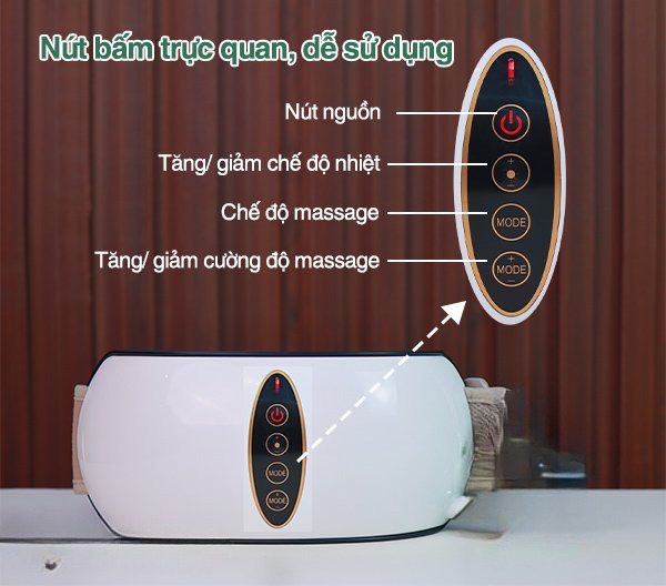 Máy massage bụng, đai matxa bụng công nghệ rung và nhiệt hồng ngoại, an toàn, mang lại vòng eo thon gọn