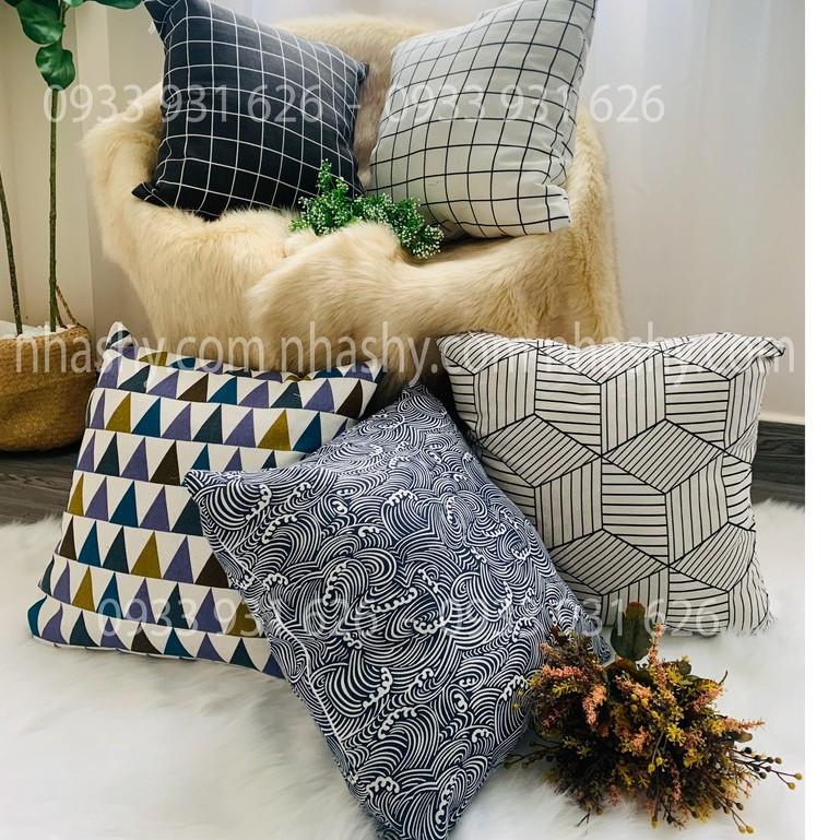 GỐI SOFA TRANG TRÍ - GỐI TỰA LƯNG CANVAS ( SIZE 45X45CM )