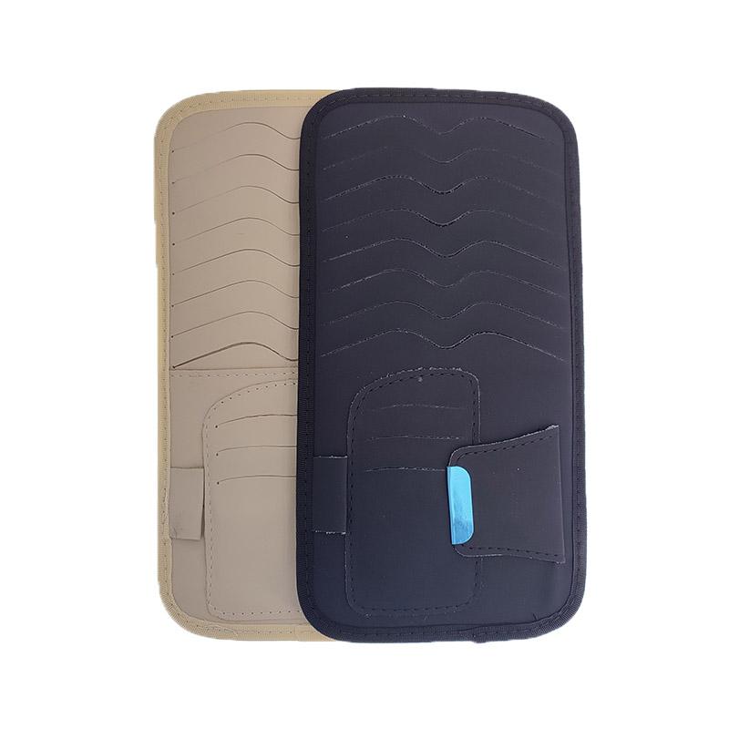 Xe CD DVD Giá Đỡ Túi Đĩa Da PU Đựng Kính Mát Người Tổ Chức Áo Chống Nắng Tấm Che Nắng Tay Ví Kẹp