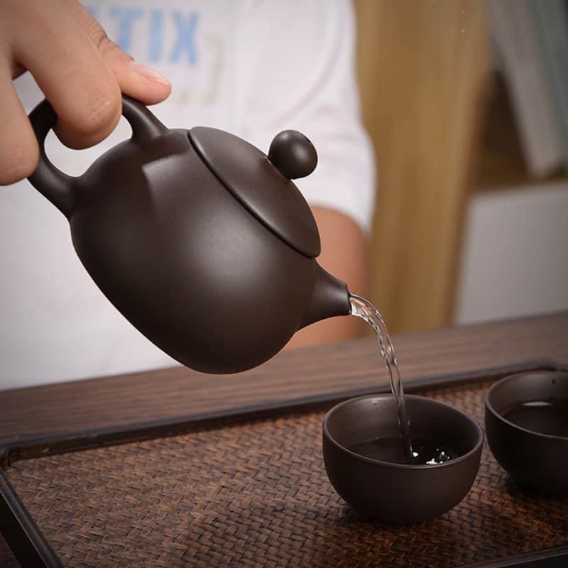 BỘ ẤM CHÉN TRÀ ĐẠO KÈM KHAY FULL PHỤ KIỆN, TÚI HỘP SANG CHẢNH