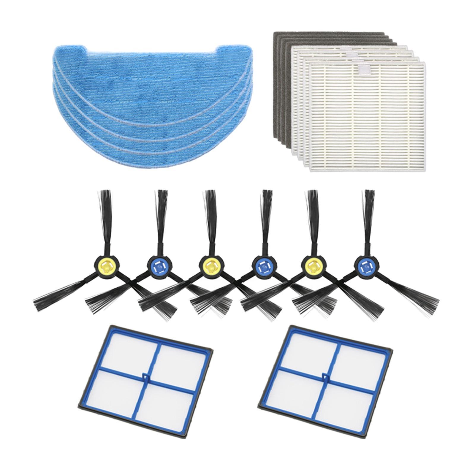 16 Pieces Mop Cloth Side Brushes Filter Attachment for Ilife V8S Accessories