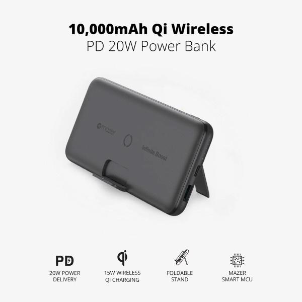 Pin Sạc Không Dây MAZER Infinite Boost A.ir.Stand V3.0 (10000mAh) - hàng chính hãng