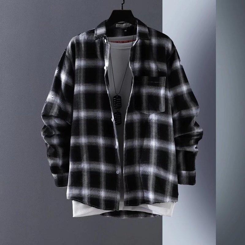 Áo Sơ Mi CARO FLANEL Form Rộng Unisex Nam Nữ Hottrend Chất Kate Đẹp