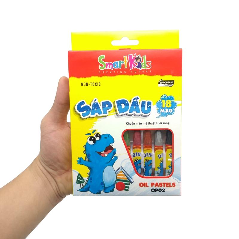 Sáp Dầu 18 Màu Dino - Smart Kids OP02