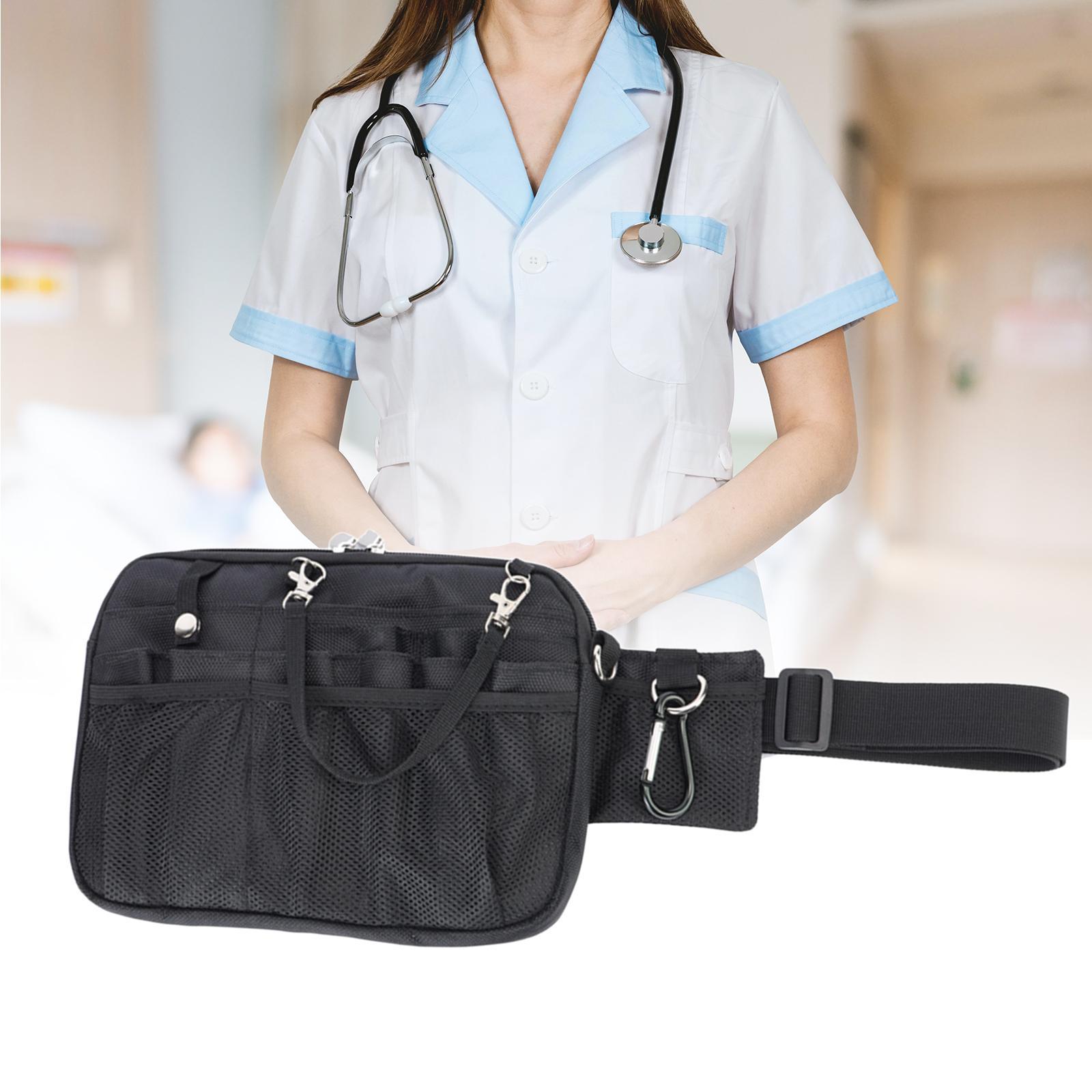 Utility Nurse Fanny Pack Nursing Organizer Belt Nurse Apron Hip Bag Pouch Black