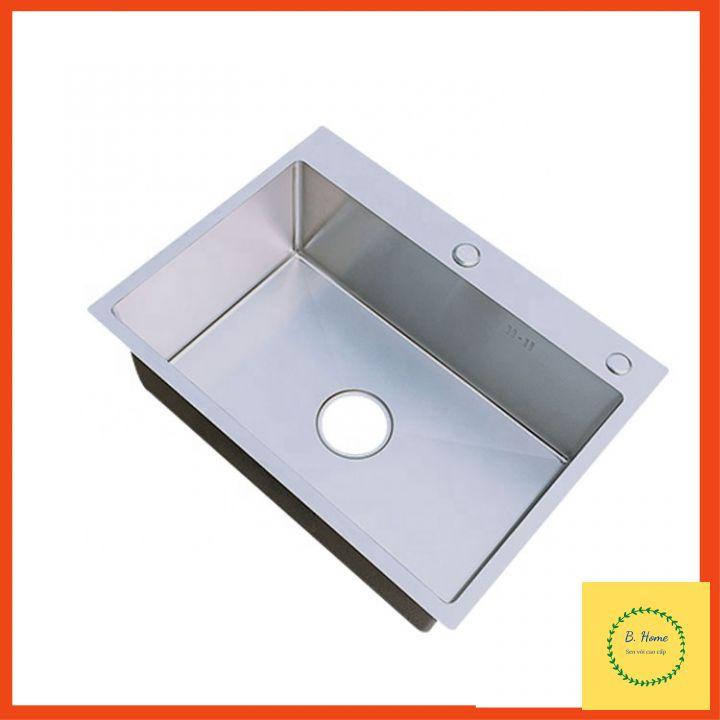 Chậu rửa bát, chậu rửa chén inox 304 1 hố kích thước 60x45 cm, siêu dày