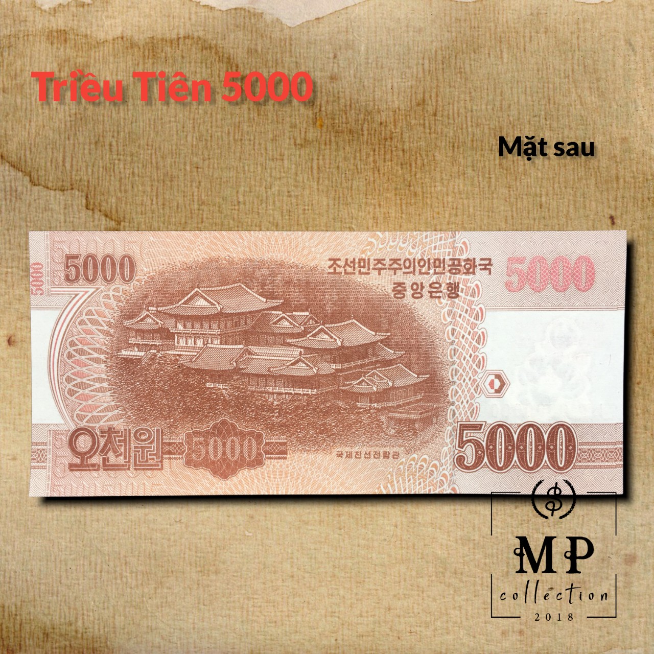 North Korea Bắc Triều Tiên 5000 Won UNC - Tiền mẫu Seri 0000000.