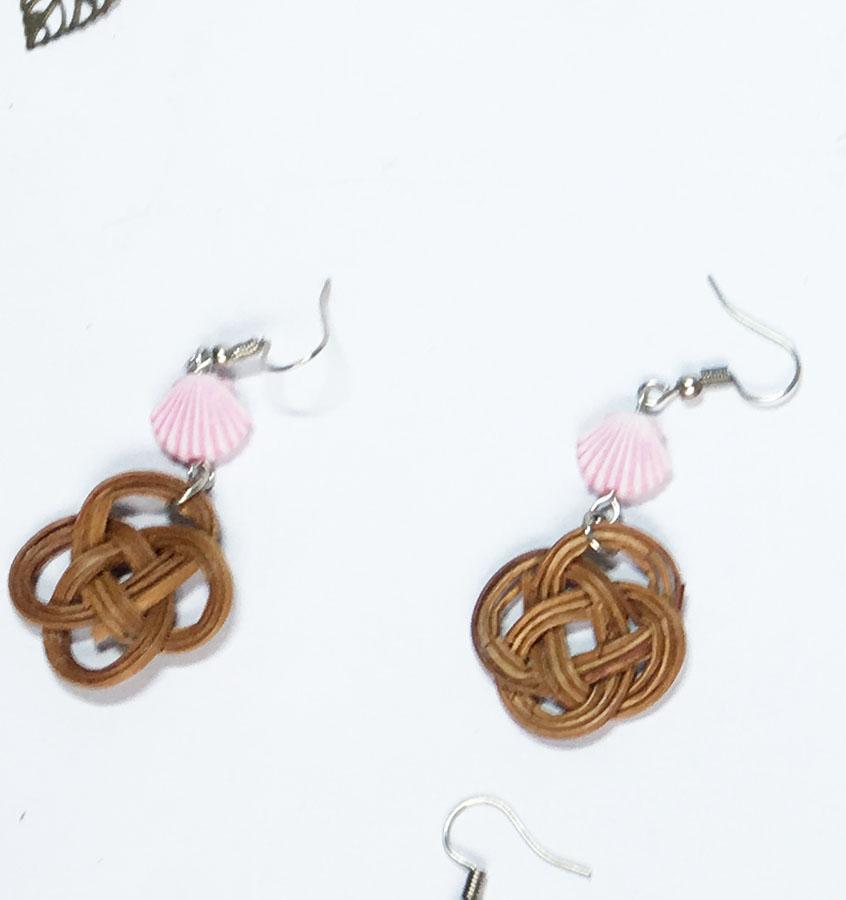 Combo 3 Bông tai mây tre đan handmade với 3 mẫu khác nhau