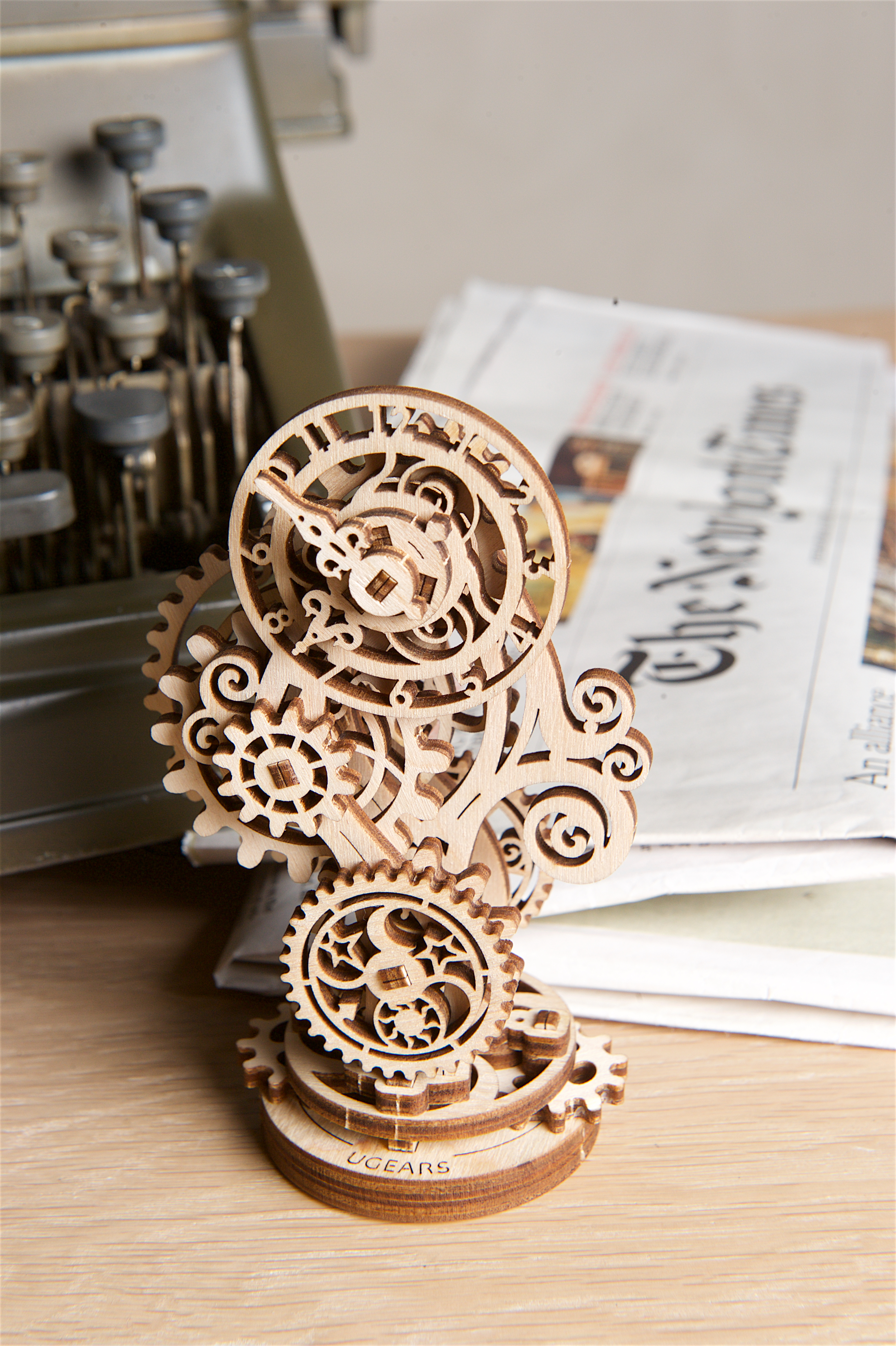 Mô hình cơ khí - Ugears Steampunk Clock - Đồng hồ Steam, Hàng chính hãng UGEARS, nhập khâu nguyên bộ từ EU, mô hình lắp ráp 3D, DYI