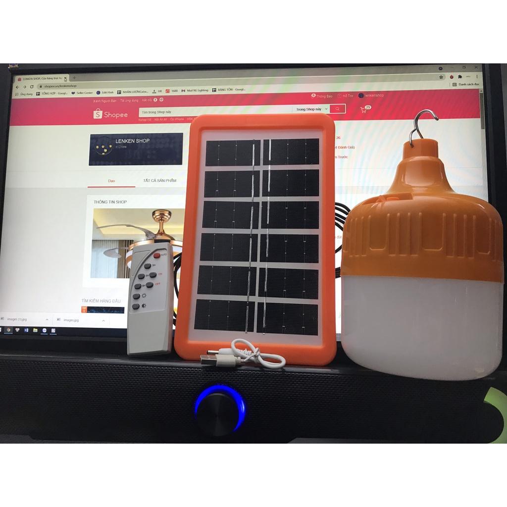 Đèn LED 100W trụ tích điện sử dụng năng lượng mặt trời phi 120, tiết kiệm điện, chi phí 0đ