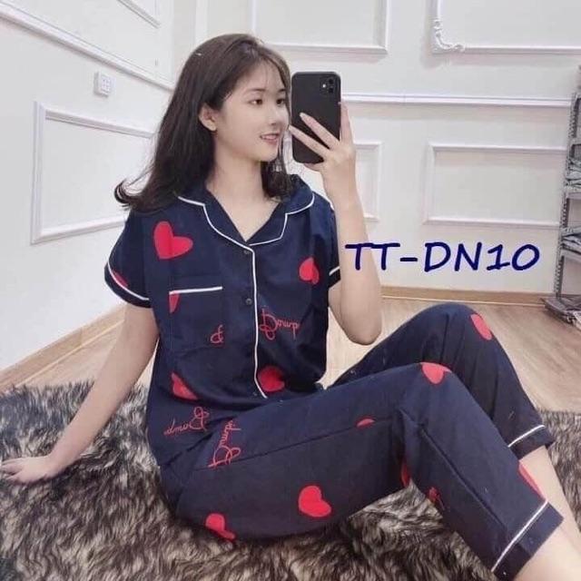 2 bộ đồ ngủ pijama cộc tay quần dài hoạ tiết đẹp
