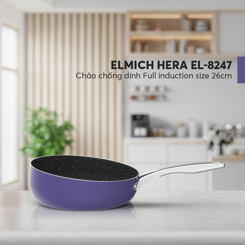 Chảo chống dính Full induction Elmich Hera EL8247 size 26cm - Hàng chính hãng