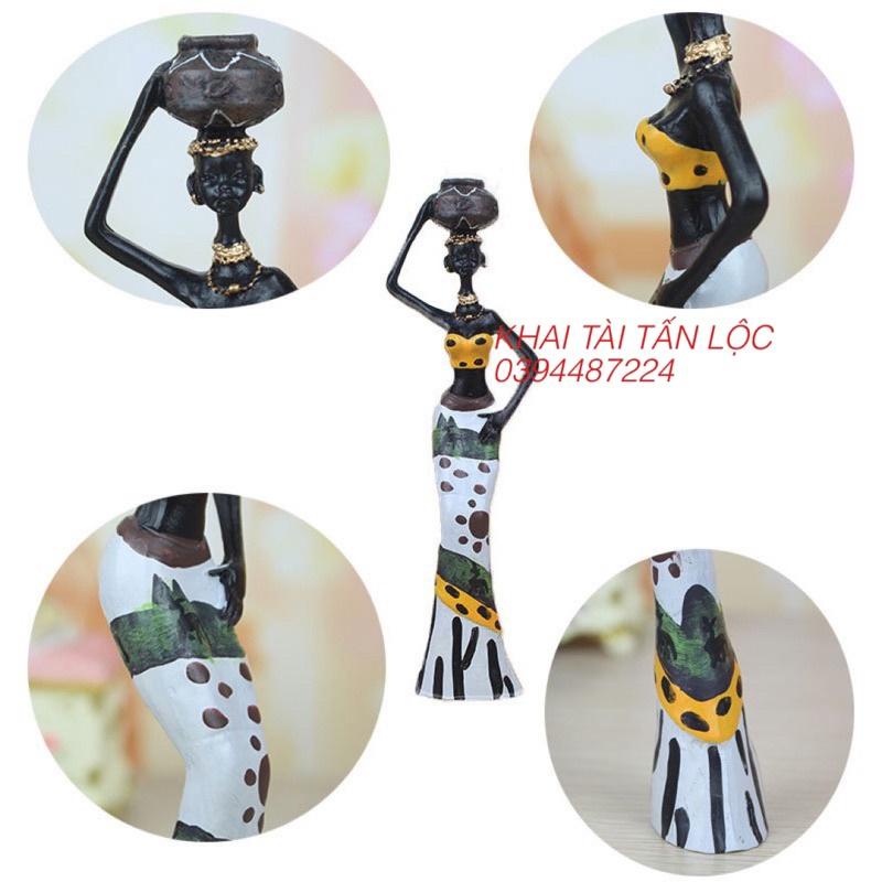 Bộ tượng 3 cô gái Châu Phi trang trí nghệ thuật