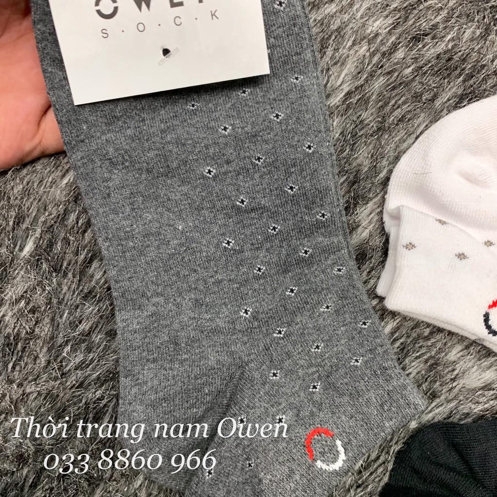 OWEN - Tất nam cổ ngắn in họa tiết Owen - 100% cotton khử mùi