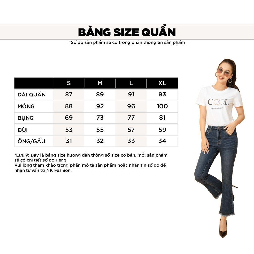 Quần Tây Nữ Công Sở NK FASHION Lưng Cao Ống Rộng Thắt Đai Cạp NKQU2011011
