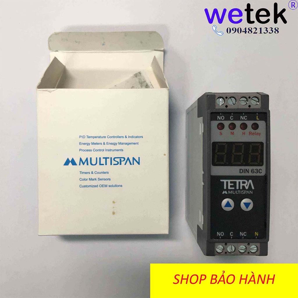 Multispan DIN-63C, Timer luân phiên thời gian tốt rẻ, màn LED hiện số, dải siêu rộng 1s tới 10 giờ, siêu chính xác, BH