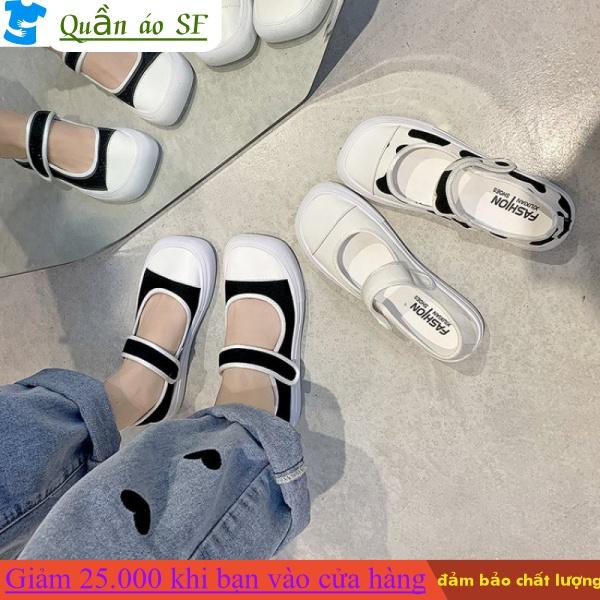 Giày Nữ Đế Thấp Mũi Vuông Thời Trang Hàn Quốc