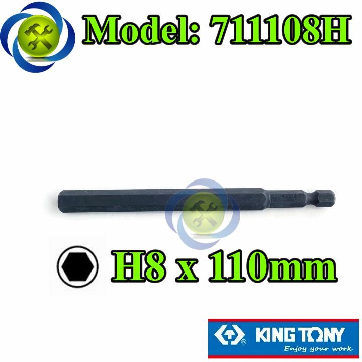 Mũi lục giác 8mm dài 110mm Kingtony 711108H (1 cây)