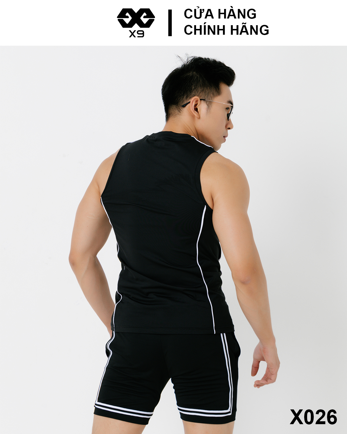 Áo Thun Ba Lỗ Tanktop Nam Phối Sọc Thể Thao Tập Gym Chạy Bộ - X9 Sportswear - X026