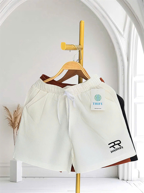 Quần Short Chất kaki mềm ,co giản ,có dây luồng lưng.logo thêu sizeM,L,XL Thời Trang