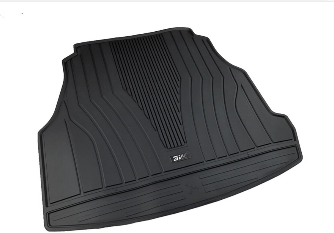 Thảm lót cốp xe ô tô Mercedes C 2022+ nhãn hiệu Macsim 3W chất liệu TPE cao cấp màu đen