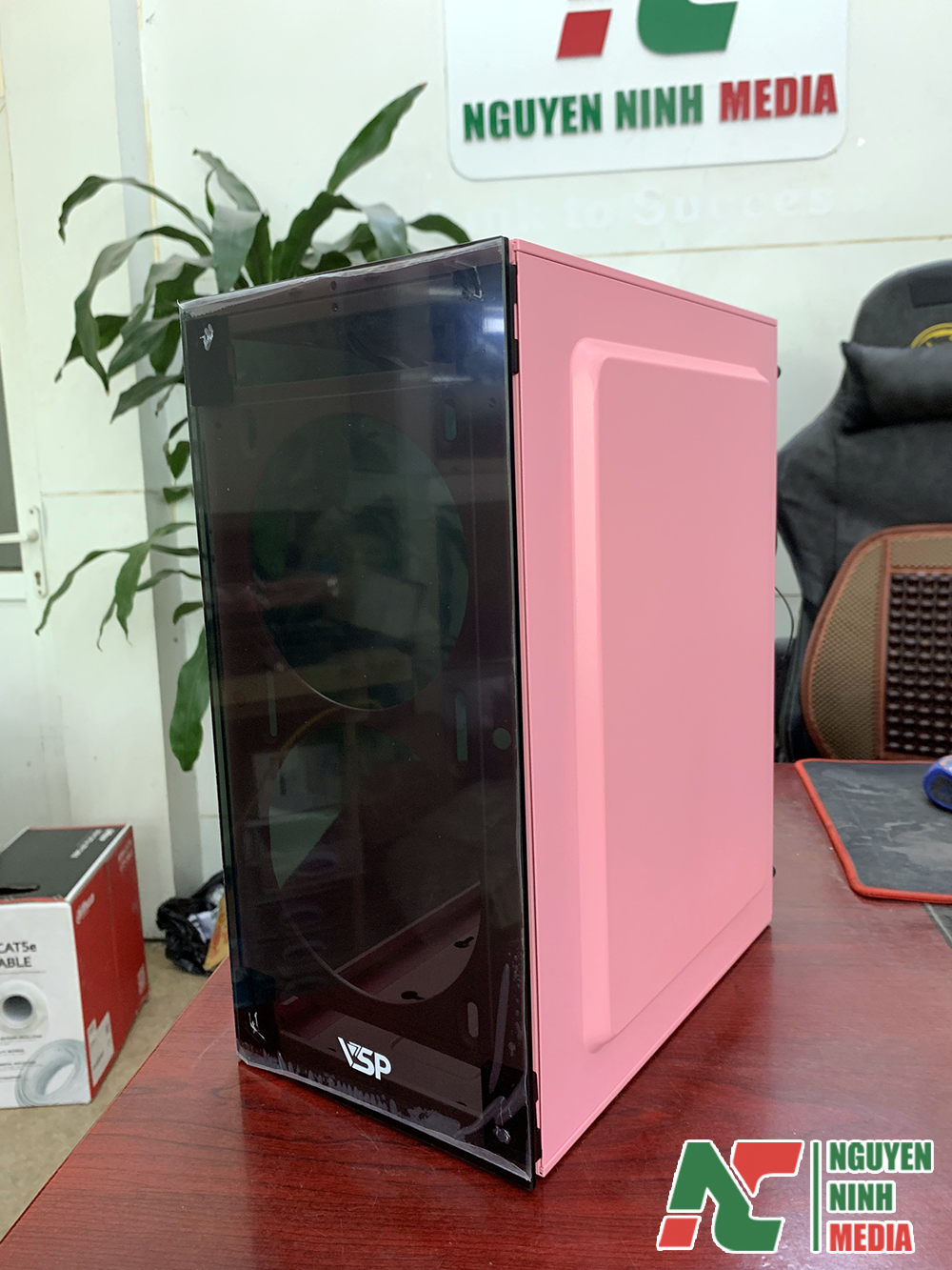 Vỏ Case Mini VSP V212 Pink (Màu Hồng) 2 Mặt Kính Cường Lực - Hàng Chính Hãng