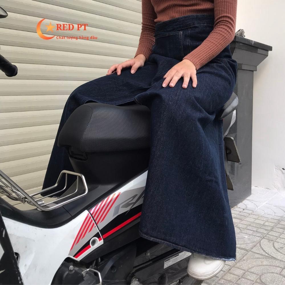 Váy chống nắng, váy chống nắng xẻ Եà jean nút bấm Kim Yến mẹ và bé