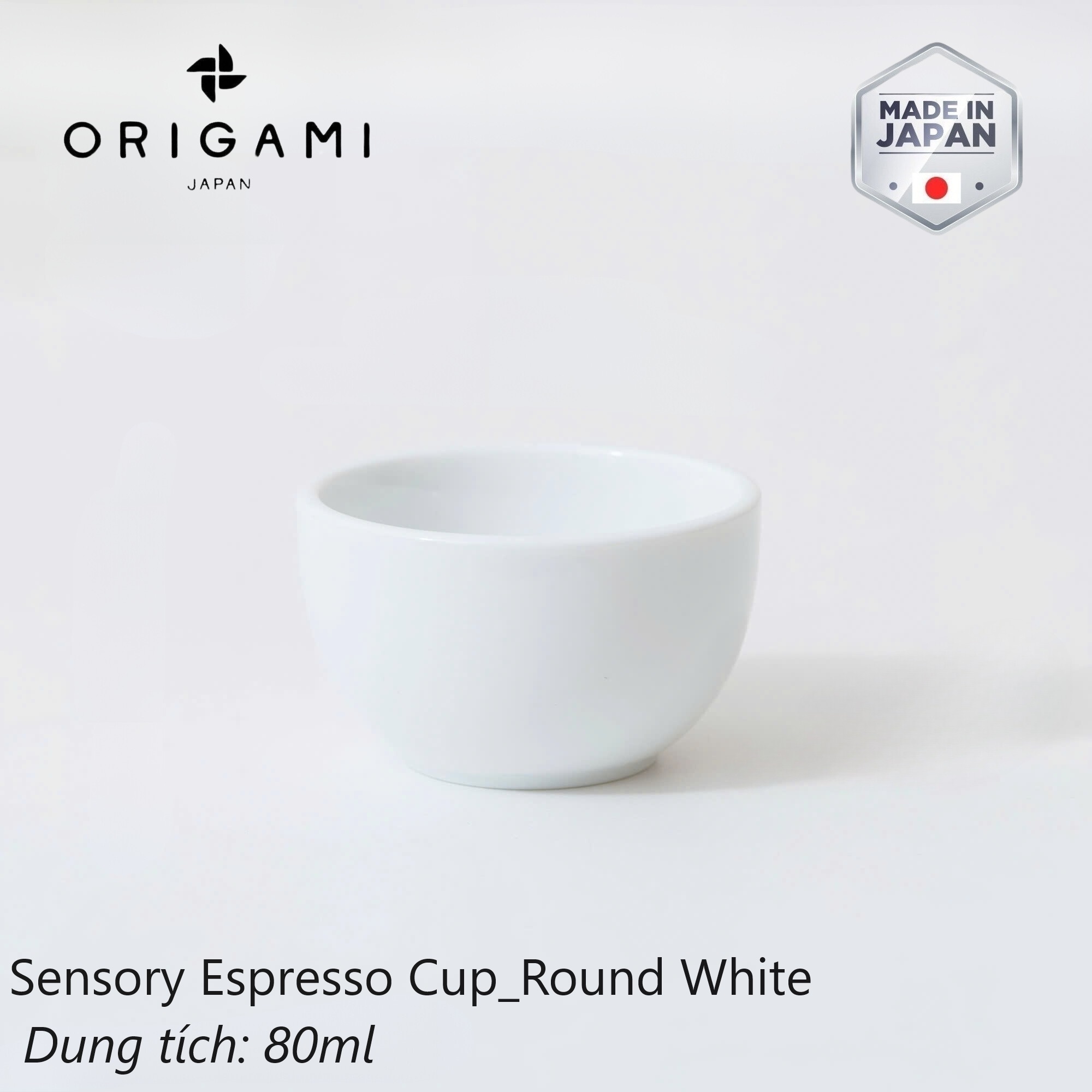 Ly sứ ORIGAMI Sensory Espresso Cup 80ml không quai