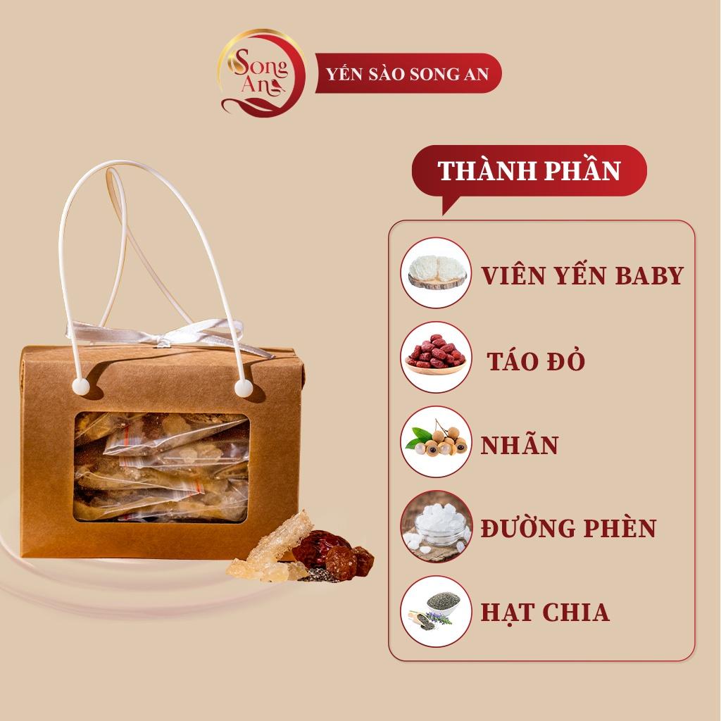 Set tổ yến sào tinh chế baby Song An Food 10 túi cho bé