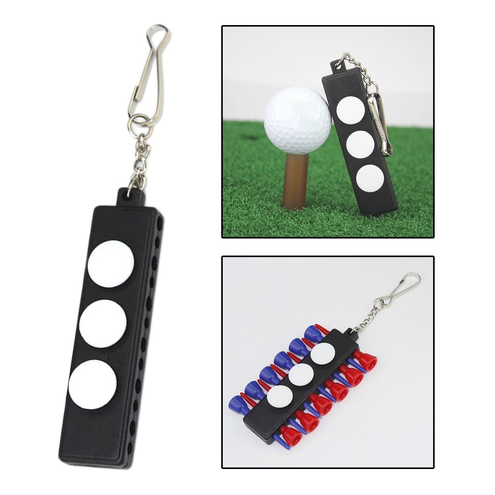 Golf Tee Holder Carrier with 12 Golf Tees and  Markers Men
