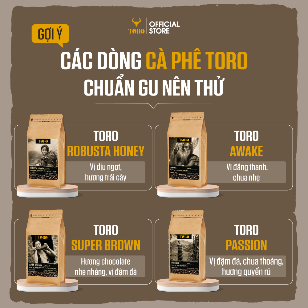 [500GR] Cà Phê Bột Toro Super Gold Nguyên Chất 100% | TORO FARM