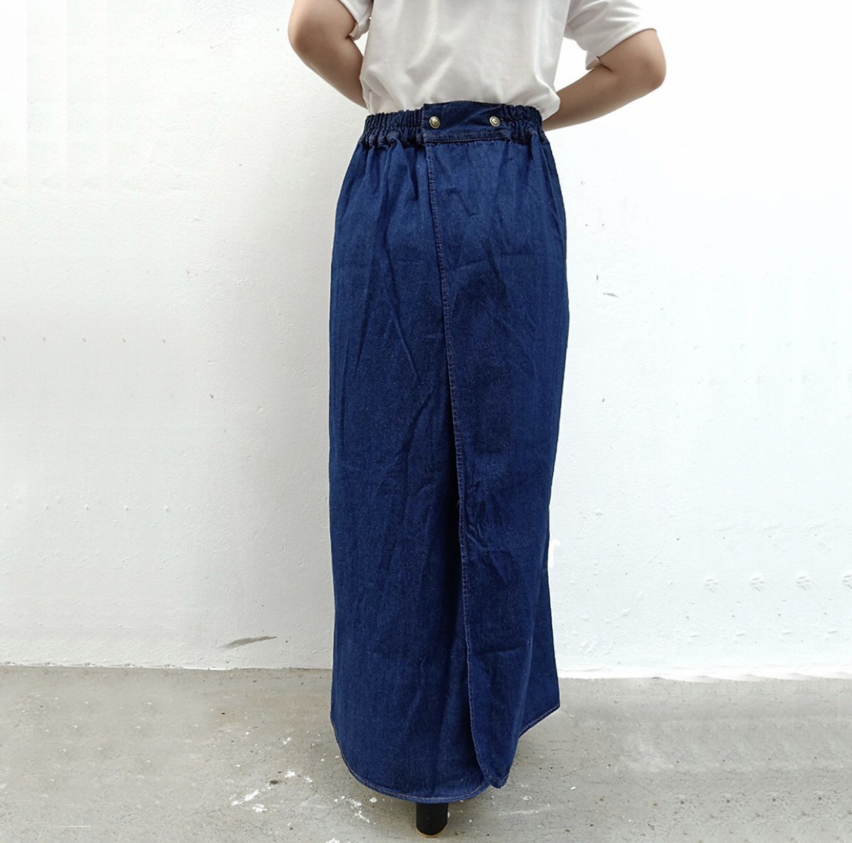 Váy chống nắng Jean Trơn Cao cấp Chống tia UV 100% có Nút bấm Kim loại