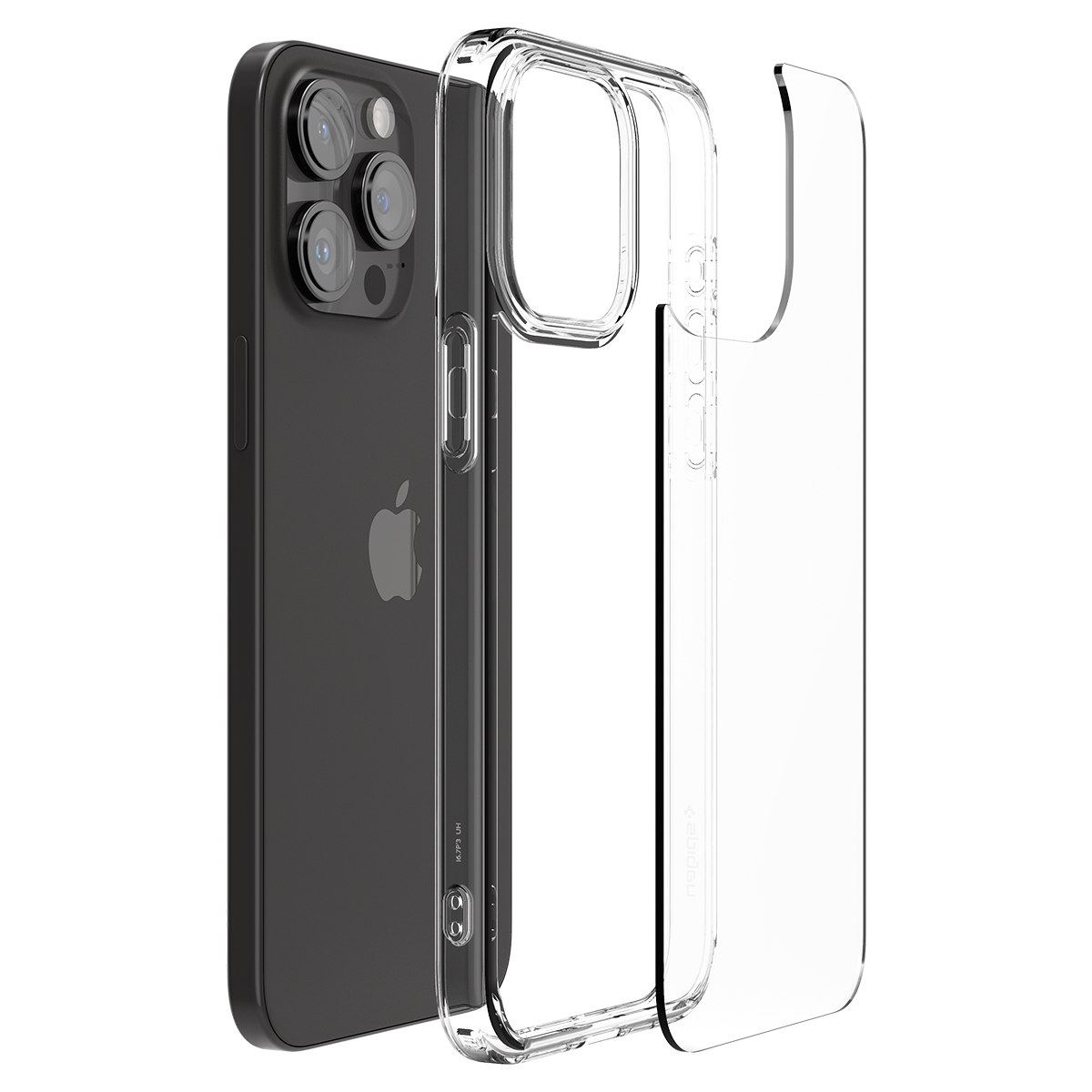 Ốp Lưng dành cho iPhone 15 Pro Max Spigen Ultra Hybrid Crystal Clear Case - Hàng Chính Hãng