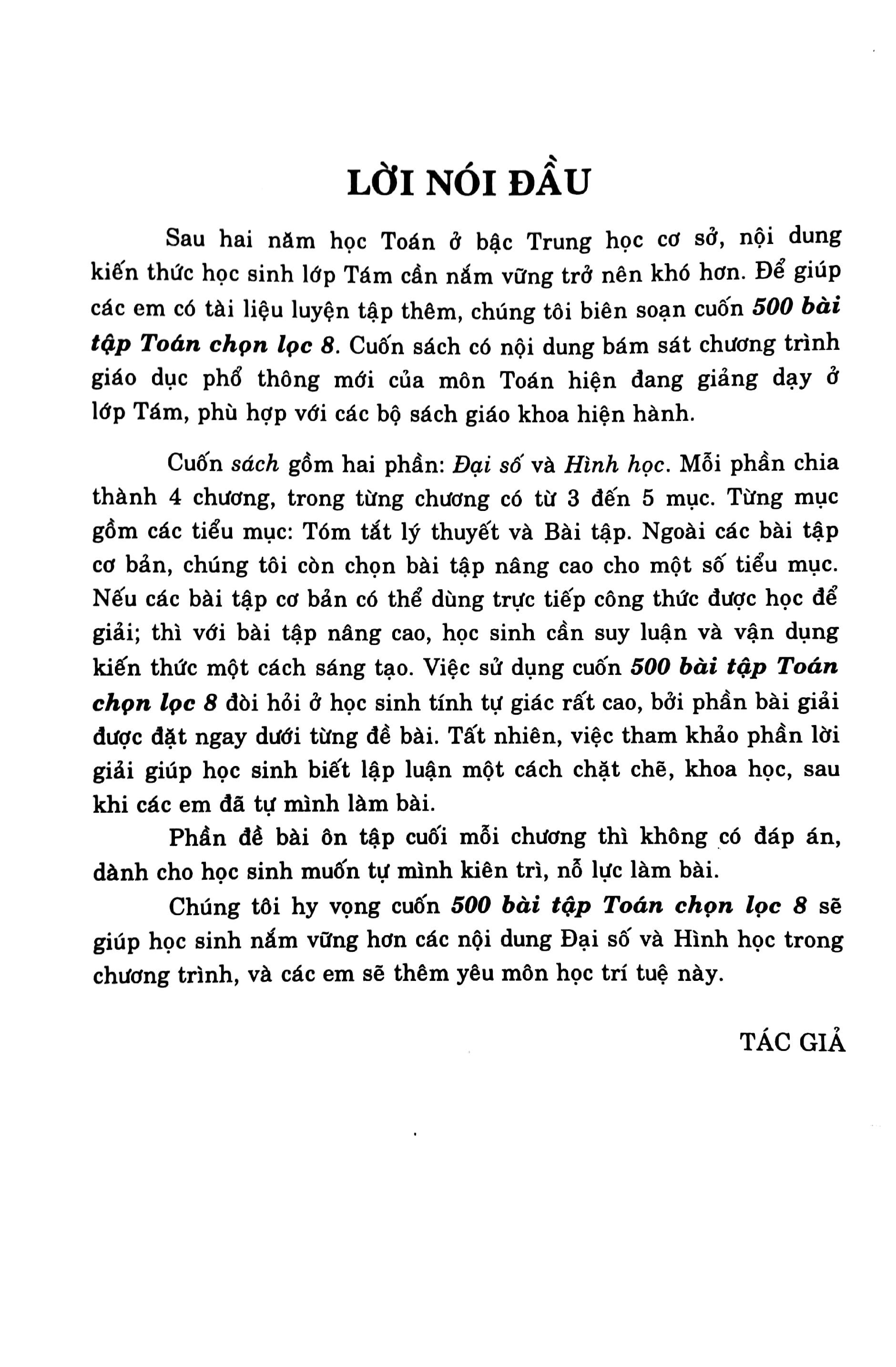 500 Bài Tập Toán Chọn Lọc 8