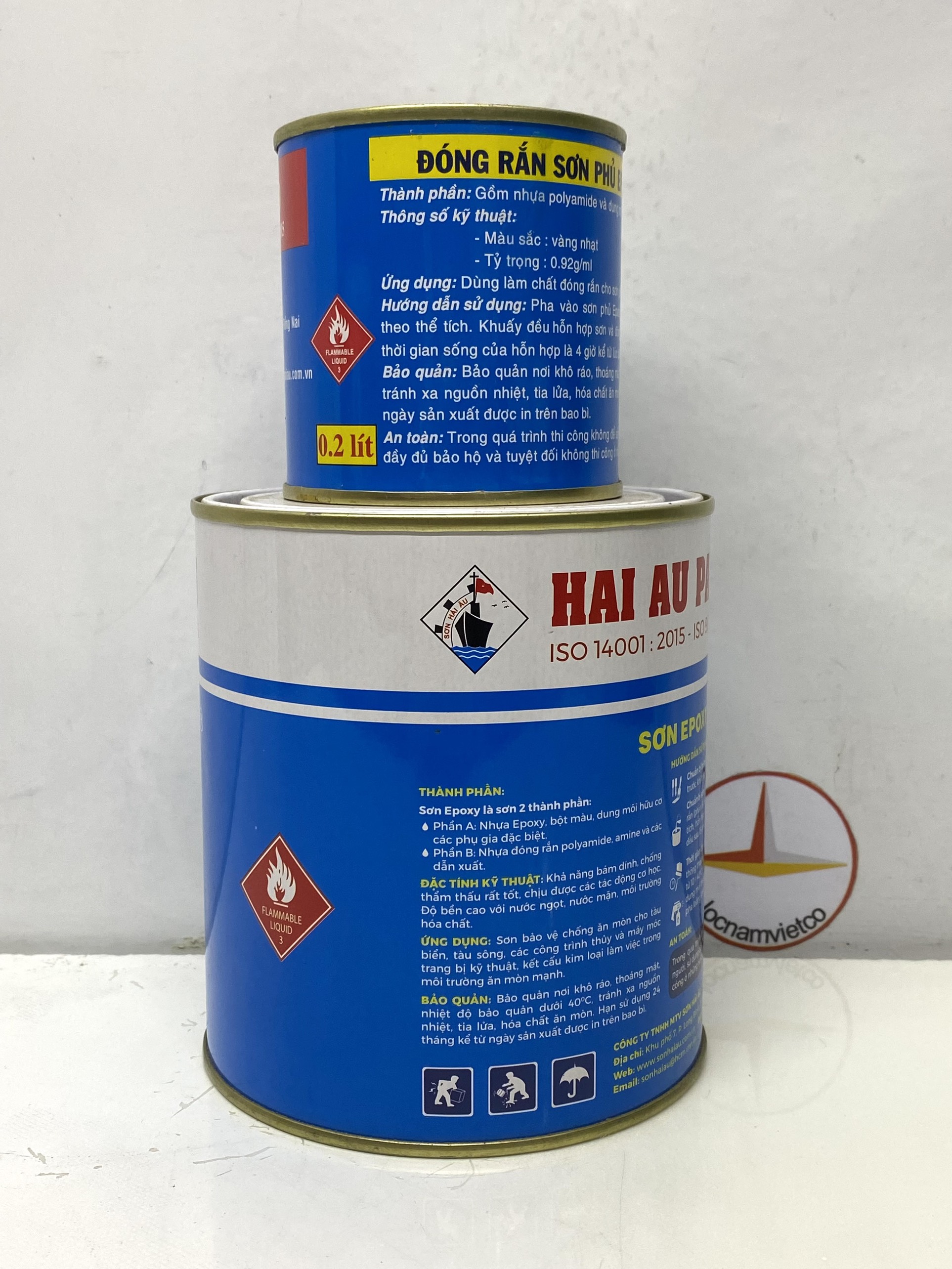 Sơn Epoxy Hải Âu màu đen EP450 1L/Bộ