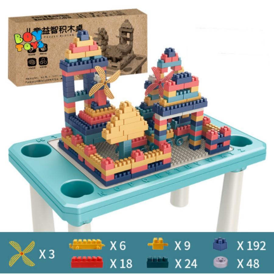 Bàn xếp hình Lego cao cấp đa năng 100 chi tiết cho bé thỏa sức lắp ghép sáng tạo (Learn Building Blocks)