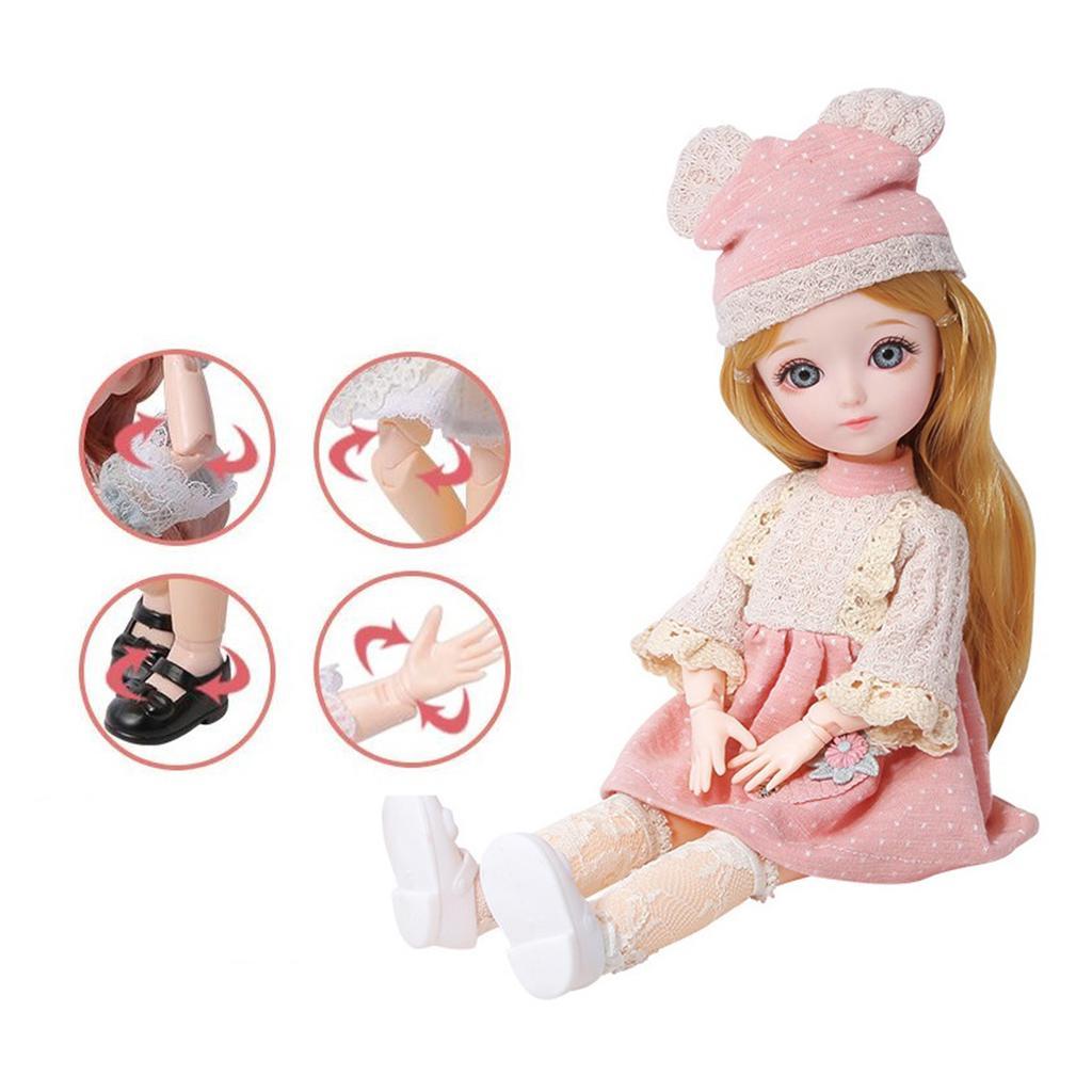 23 Ball Joints BJD Girl Doll w/ Clothes Shoes Fashion  Toy Gift A