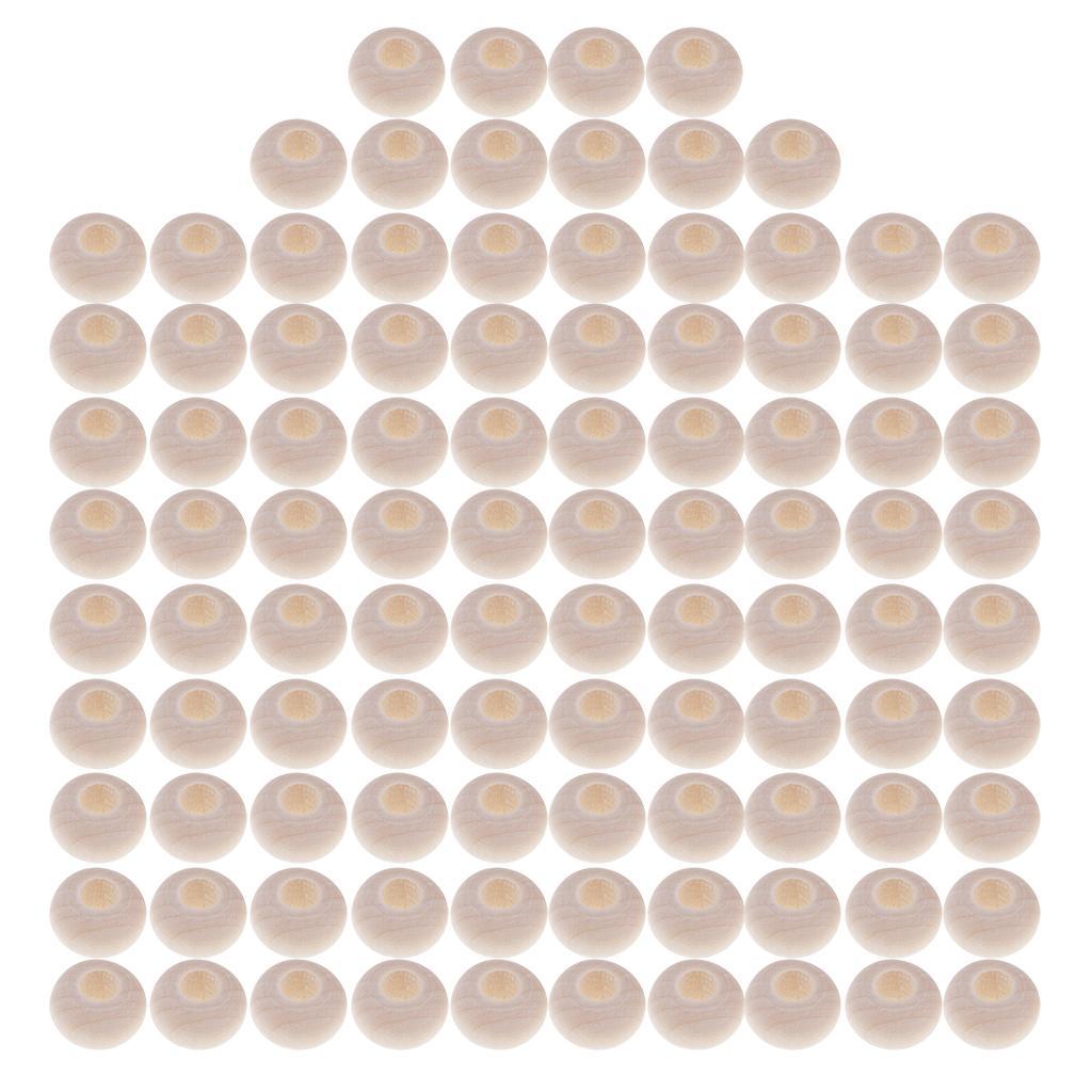 300Pack Natural Abacus Wooden Spacer Beads DIY Macrame Jewelry Charms Crafts