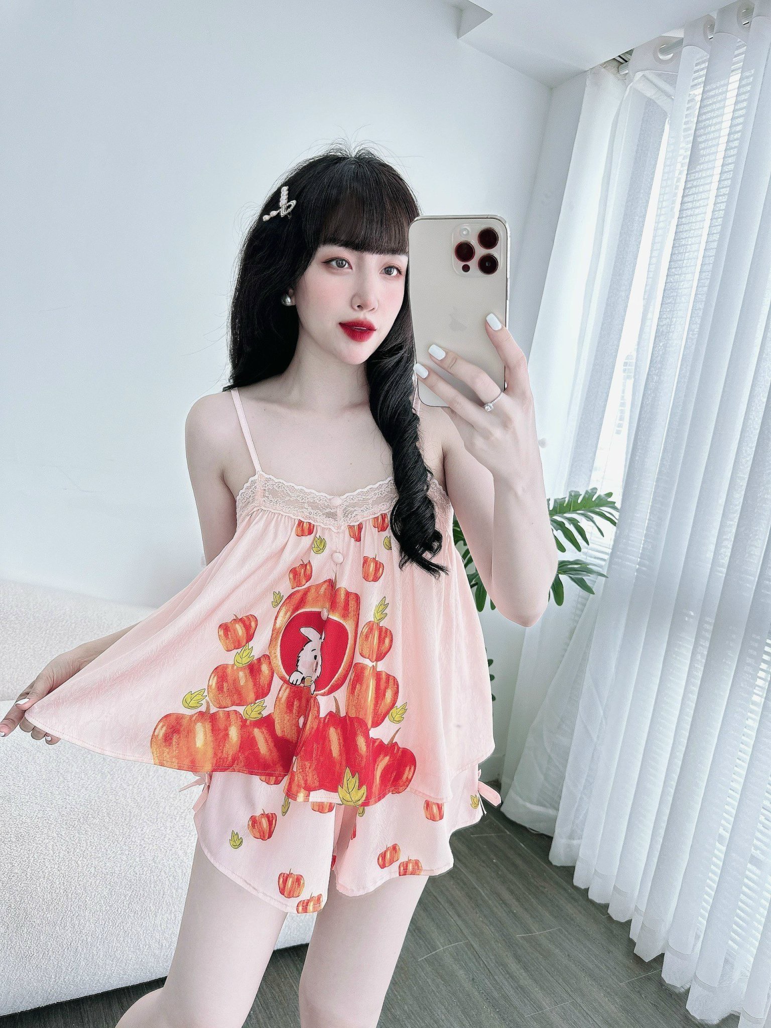 BỘ NGỦ GIẢ VÁY SIÊU DỄ THƯƠNG DƯỚI 65KG DÀNH CHO NỮ