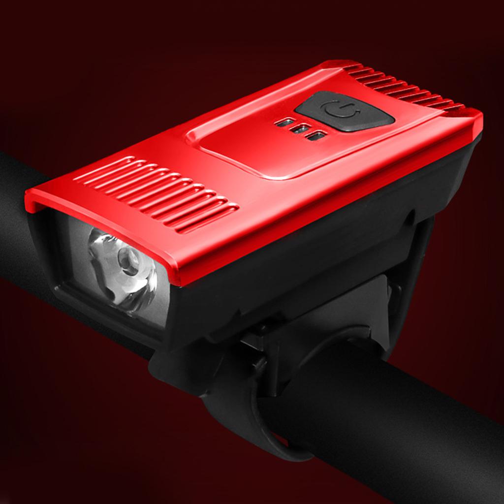 USB Bicycle Head Light Front Flashlight 55 Lumens Handlebar Lamp Mount Strap