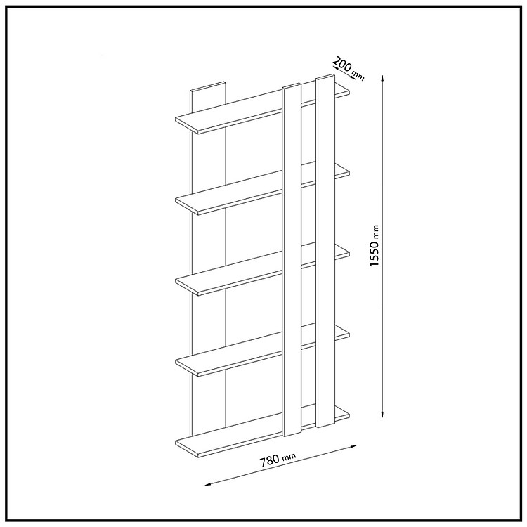 Giá Để Sách Hiện Đại 5 Tầng
