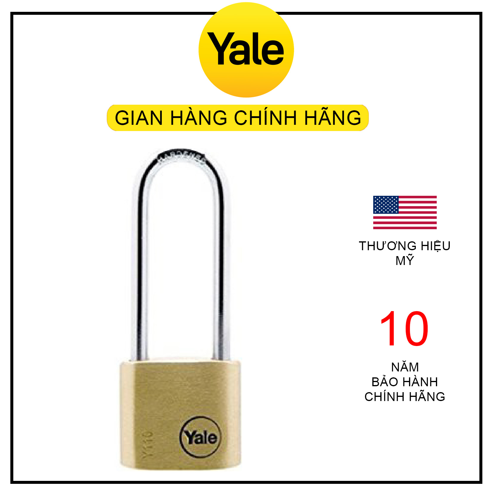 Khóa Bấm Yale Y110/60/163/1 ( Bảo hành 10 năm ) - Hàng chính hãng