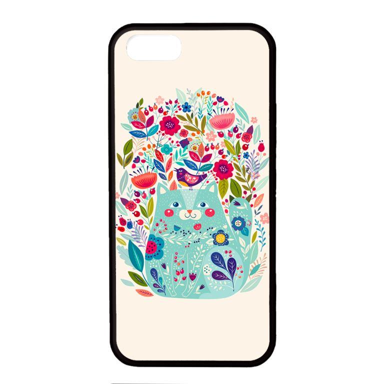 Ốp lưng dành cho Iphone 5 Họa Tiết Hoa Nền Trắng Hồng - Hàng Chính Hãng