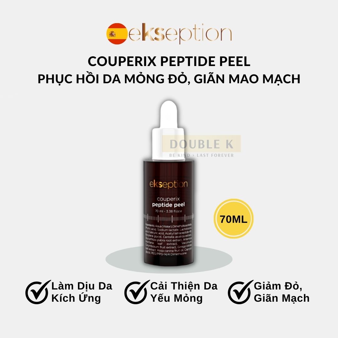 ekseption Couperix Peptide Peel - Phục Hồi Da Mỏng Yếu, Giãn Mao Mạch; Giảm Sưng, Ngừa Kích Ứng - Double K