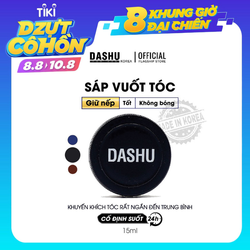 Sáp Clay Wax Dashu For Men Premium Original Super Mat 100ml, wax vuốt tóc nam độ cứng 10+, không bóng, thích hợp vuốt undercut, tốt cho tóc màu