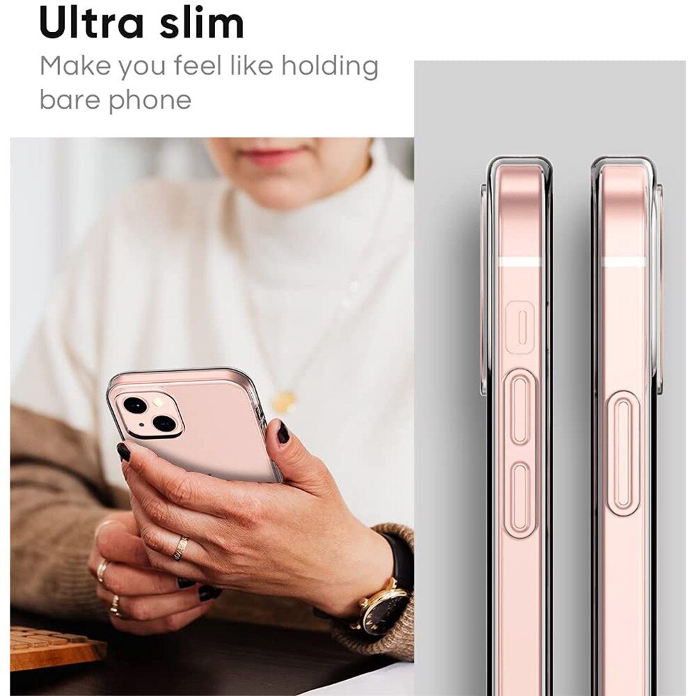 Ốp lưng silicon dẻo trong suốt cho iPhone 13 6.1 inch hiệu Ultra Thin siêu mỏng 0.6mm - Hàng nhập khẩu