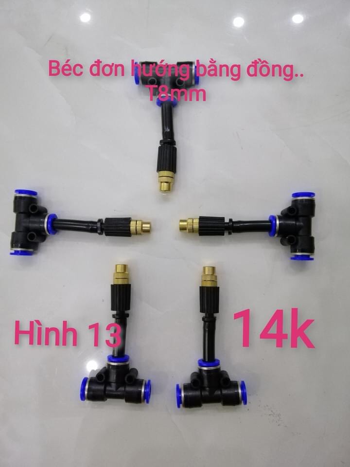 Bộ phun sương bơm đơn12 béc đồng tưới cây, tưới lan ( có hẹn giờ tự động) 10 - 12m2